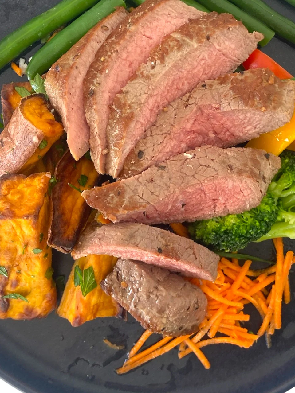 Steak with Sweet Potato & Mixed Vegetables - Image 2
