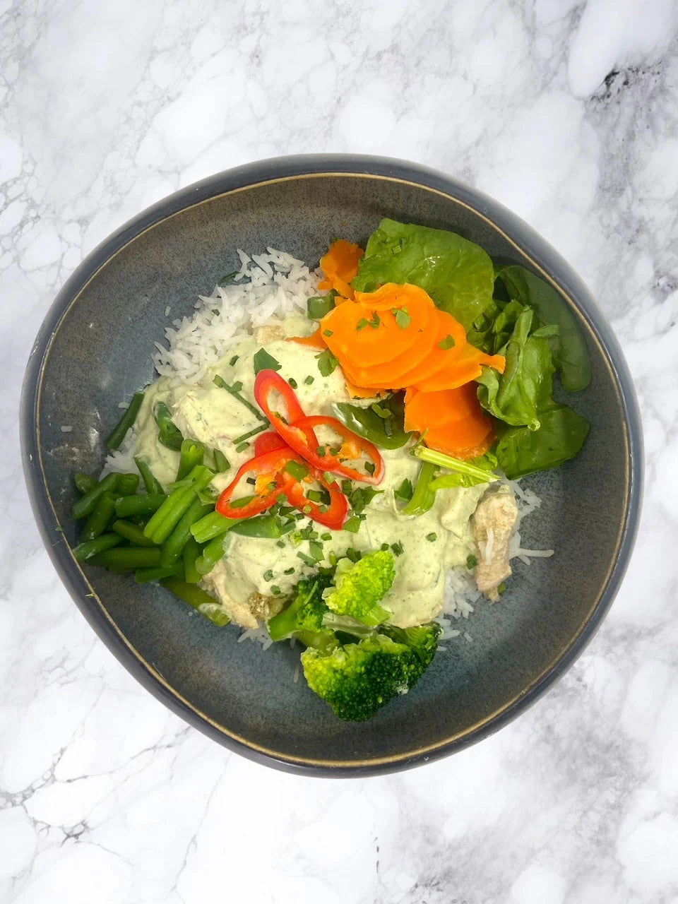 Thai Green Chicken Curry With Jasmine Rice